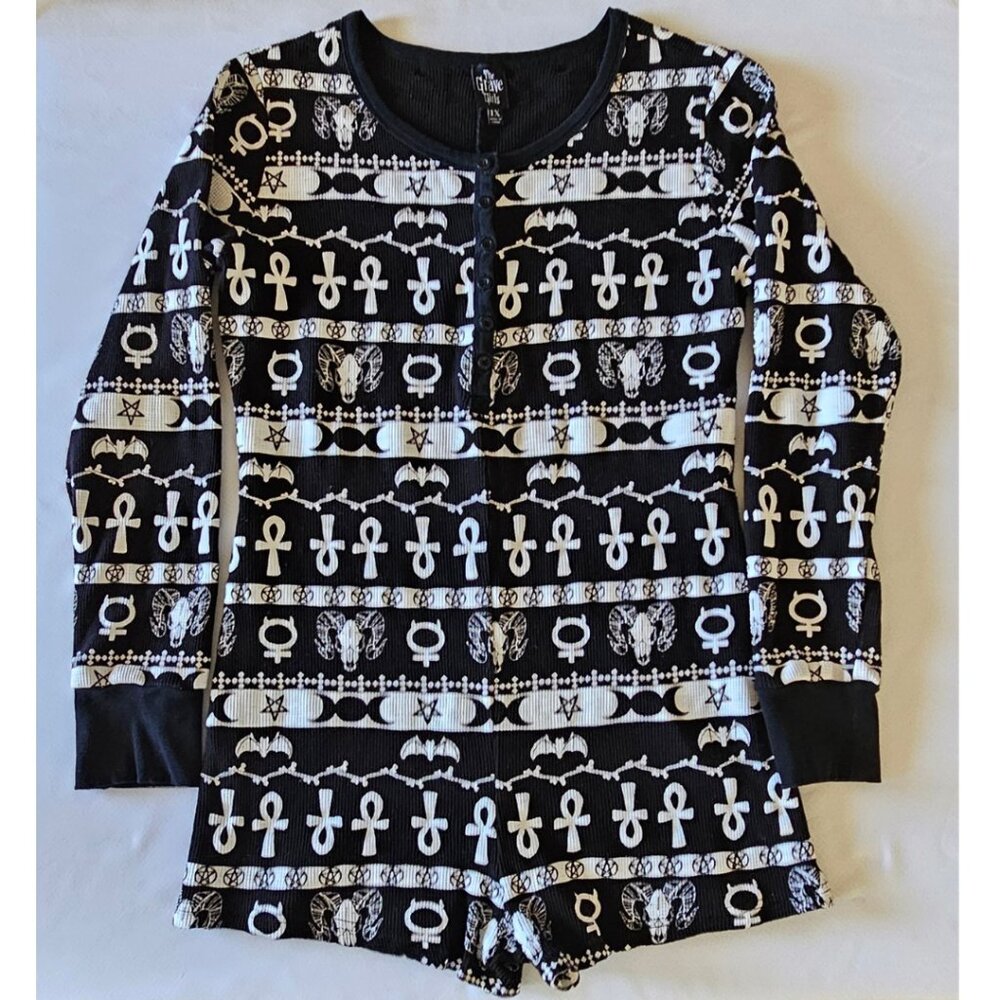 Dolls Kill The Grave Girls Thermal Romper Women's 1X